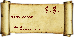 Vida Zobor névjegykártya