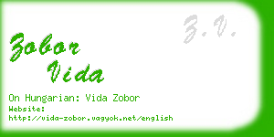 zobor vida business card
